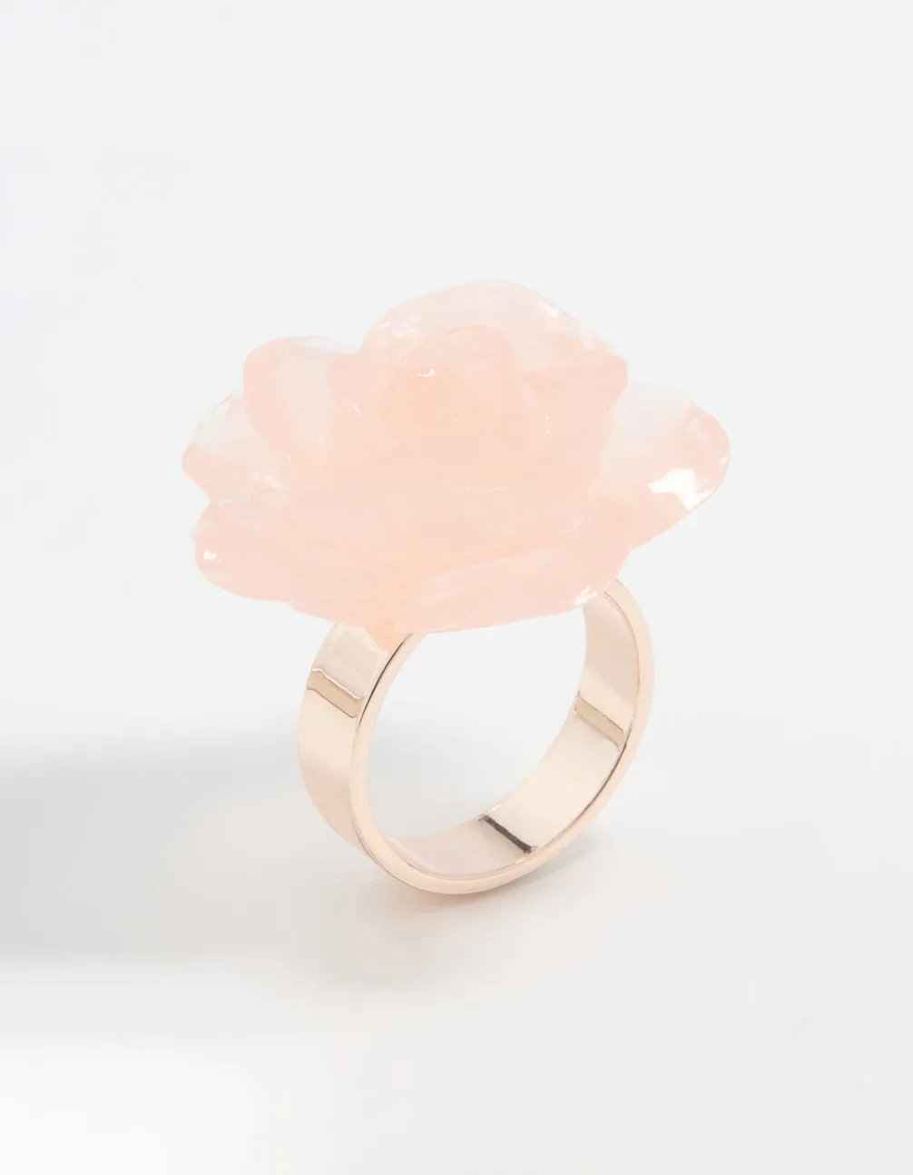 Fantastic Ornament Rose Gold Large Rosette Ring