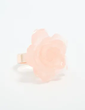 Rose Gold Large Rosette Ring Affordable Design Vintage Jewelry