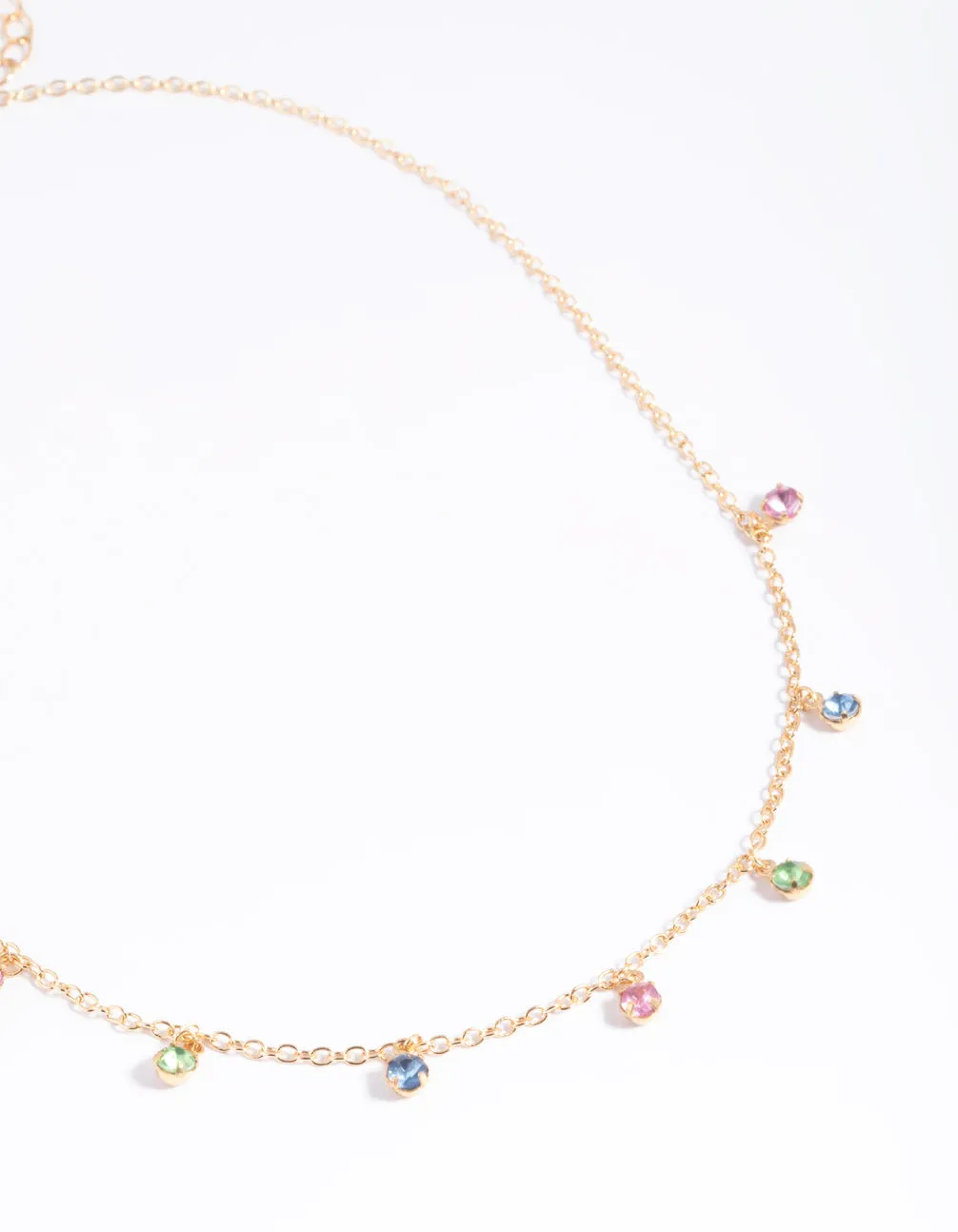 Gold Dainty Droplet Necklace Professional Piece Gleaming Highlight