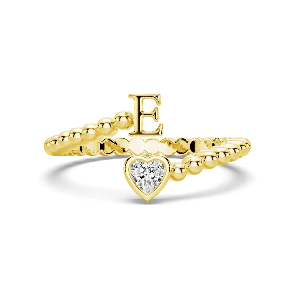 Lab Grown Diamond Personalized Initial Promise Ring Superior Design Creative Work