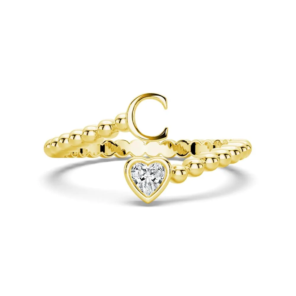 Lab Grown Diamond Personalized Initial Promise Ring Gorgeous style