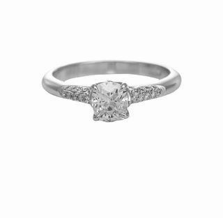 Casual Wear Bold Highlight CUSHION CUT DIAMOND WITH DIAMONDS THROUGHOUT THE PAVE SHANK