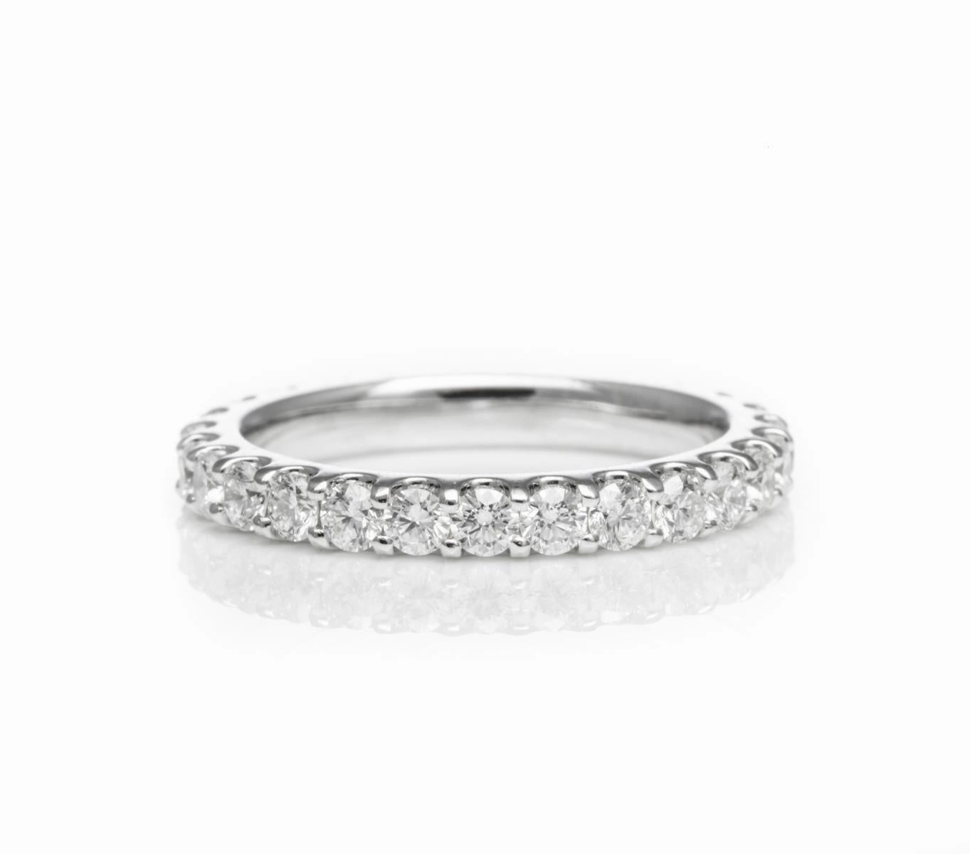 Sophisticated Glam Vivid Finish Band/French Pave/Stackable