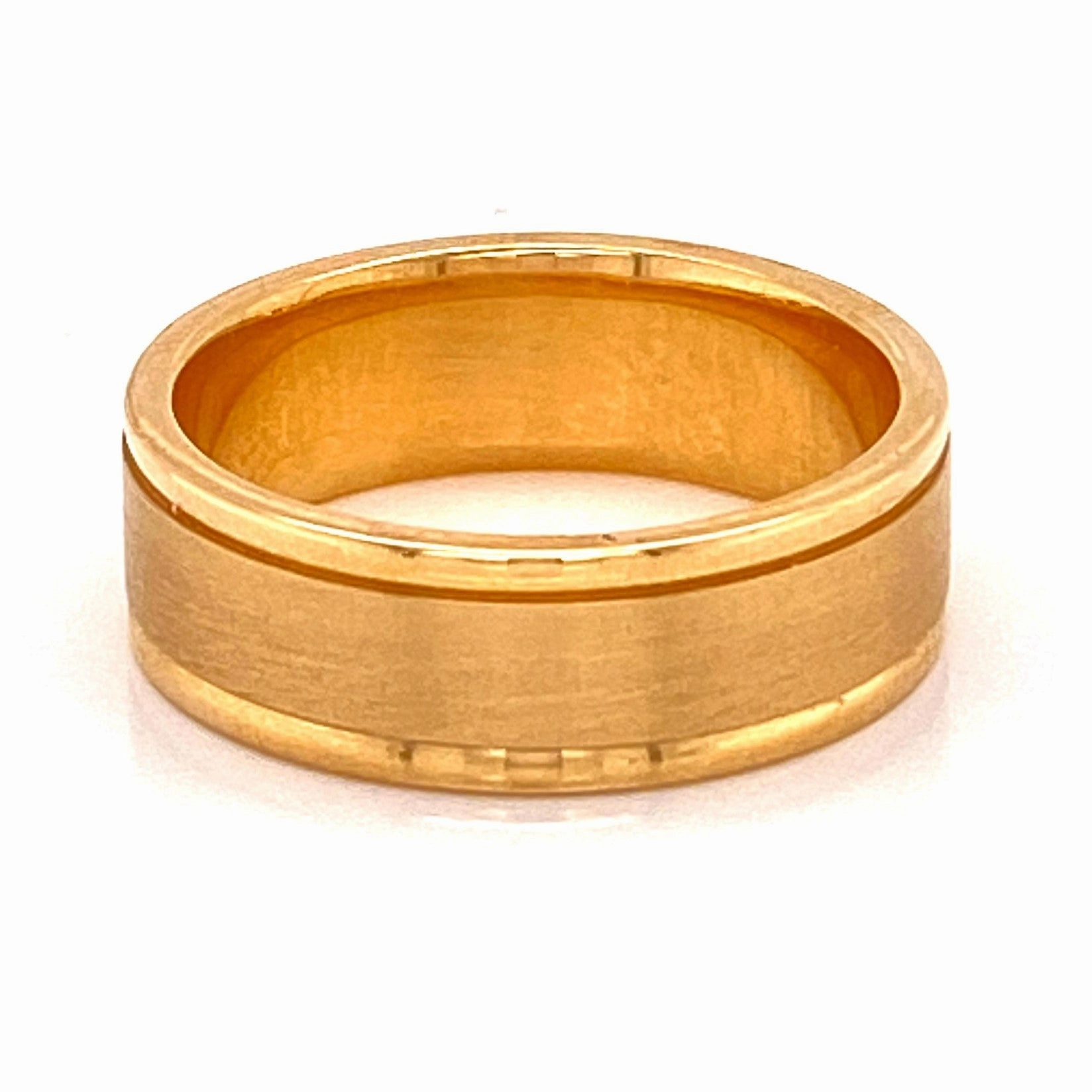 Signature Highlight Trendy Texture Band/Mens/ Precious metal