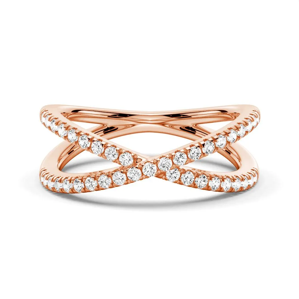 Crossover Moissanite Statement Ring Classic Piece Excellent product