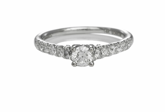14 Karat White Gold Straight Engagement Ring (.76cttw) Wardrobe Staple