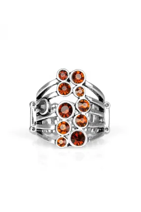 Elegant Geometry Paparazzi Accessories ? Meet In The Middle - Brown Ring?Flat Rate Ship $4.50?