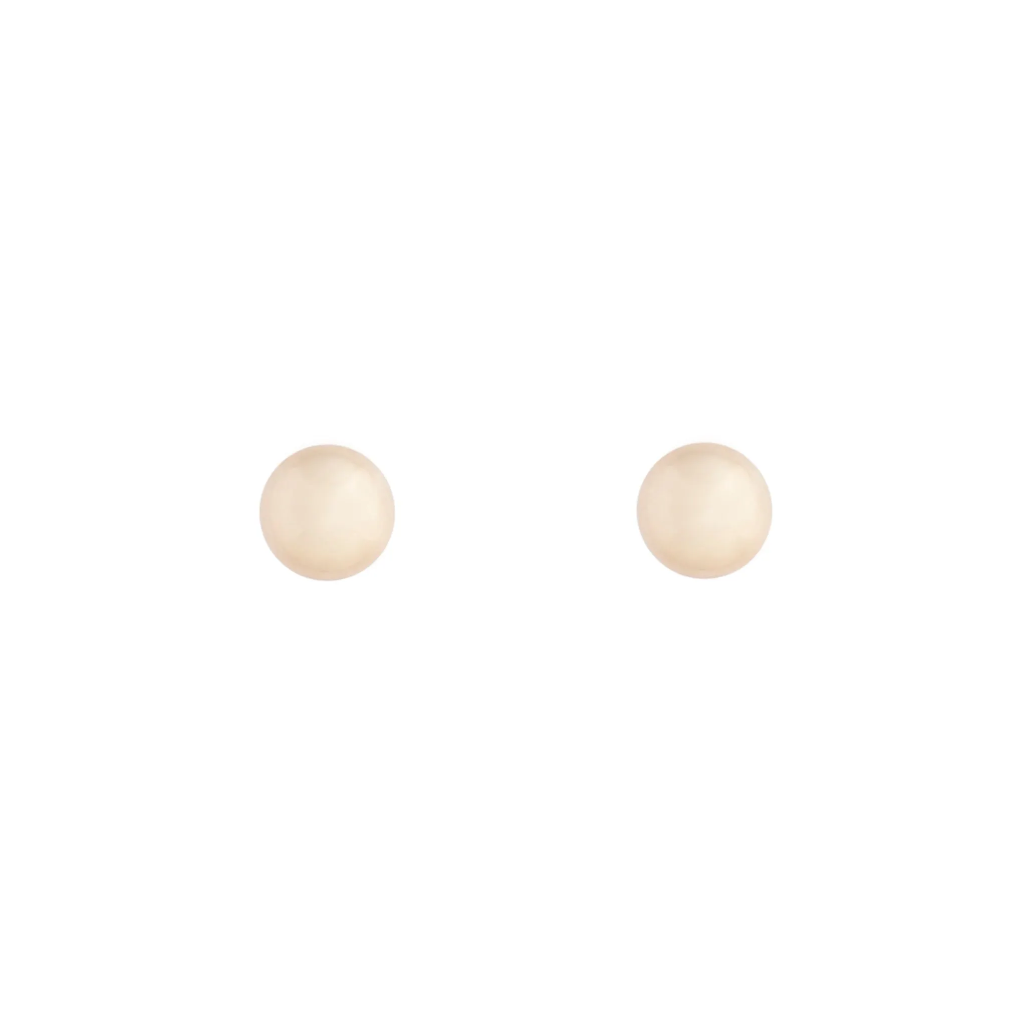 Heart-Shaped Adornment Decorative design Gold Solid Ball Stud Earrings