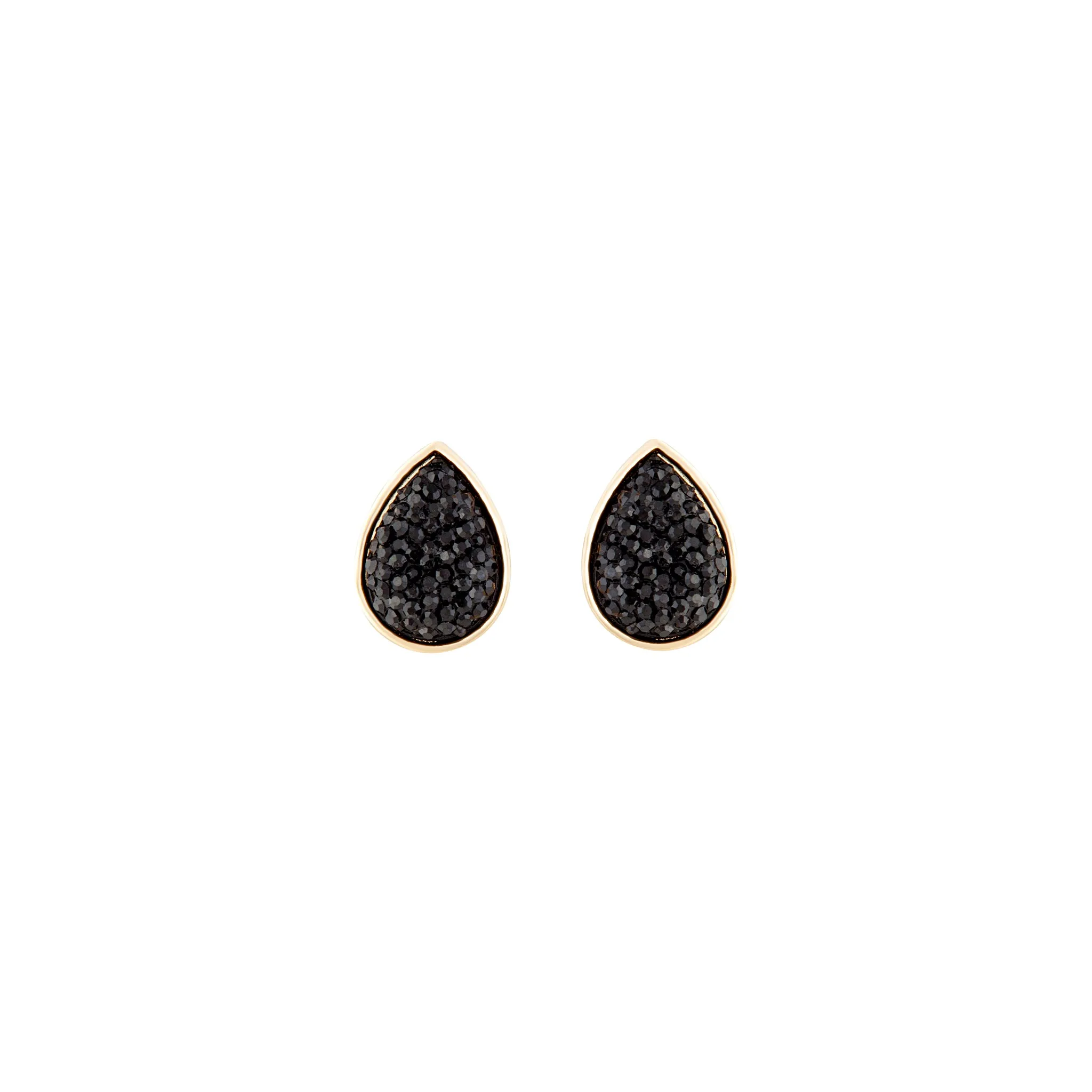 Black Teardrop Jelly Stud Earrings Office Piece Lustrous Decoration