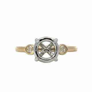 Three Stone Diamond Semi Mount Graceful Touch