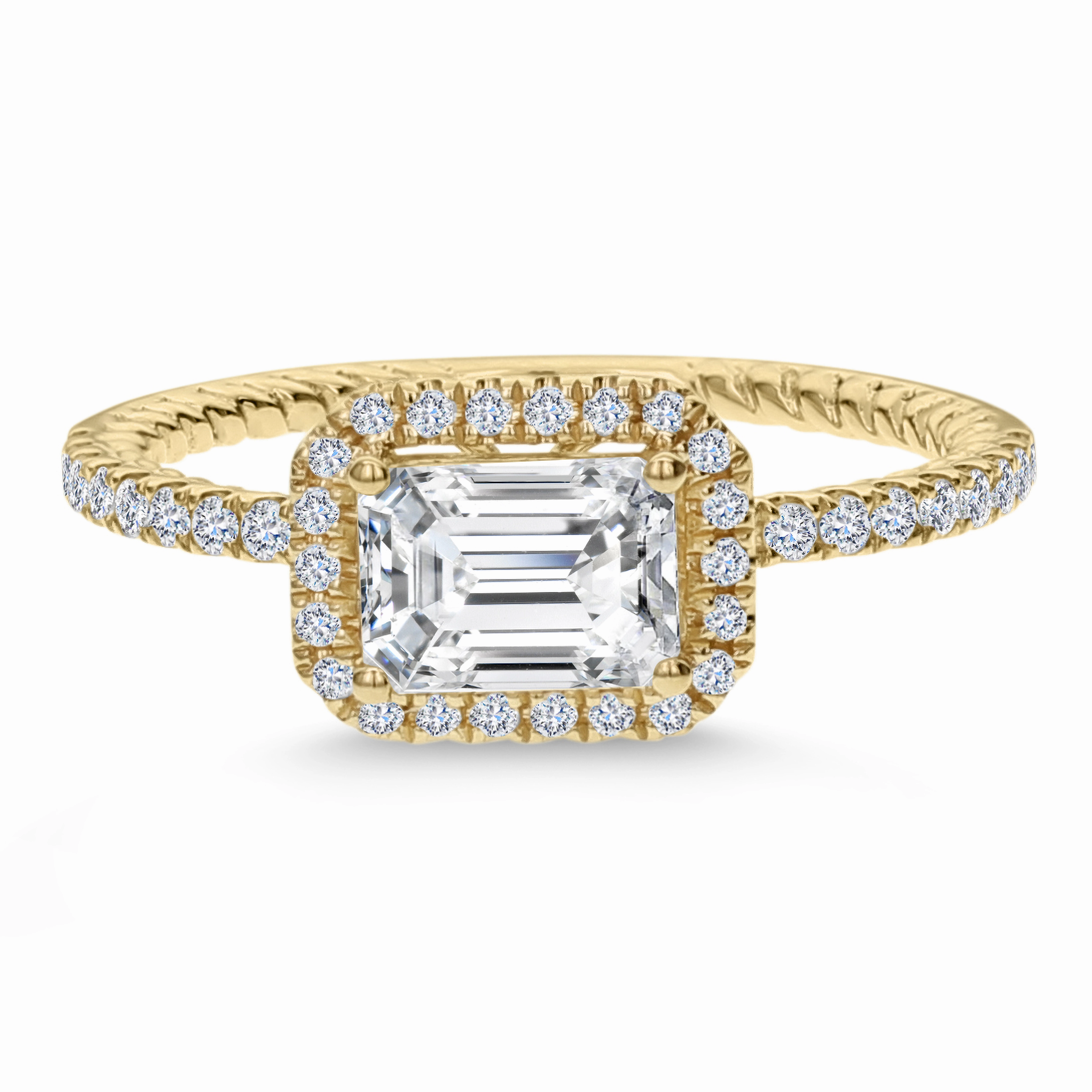 clean look 18ky Halo Diamond Engagement Ring (1.27cttw)