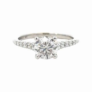 14 Karat White Gold Classic Engagement Ring (1.24cttw) Special Occasion Bridal Ready