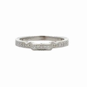 Casual Accent Diamond Wedding Band