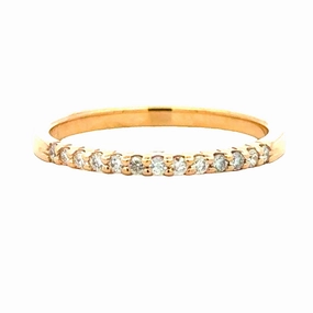Sophisticated Jewelry Pieces 0.13cttw Diamond Band 14ky