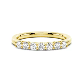 Strong Gift Elegant Look 2.5mm 7 Stone French Pave Moissanite Wedding Band