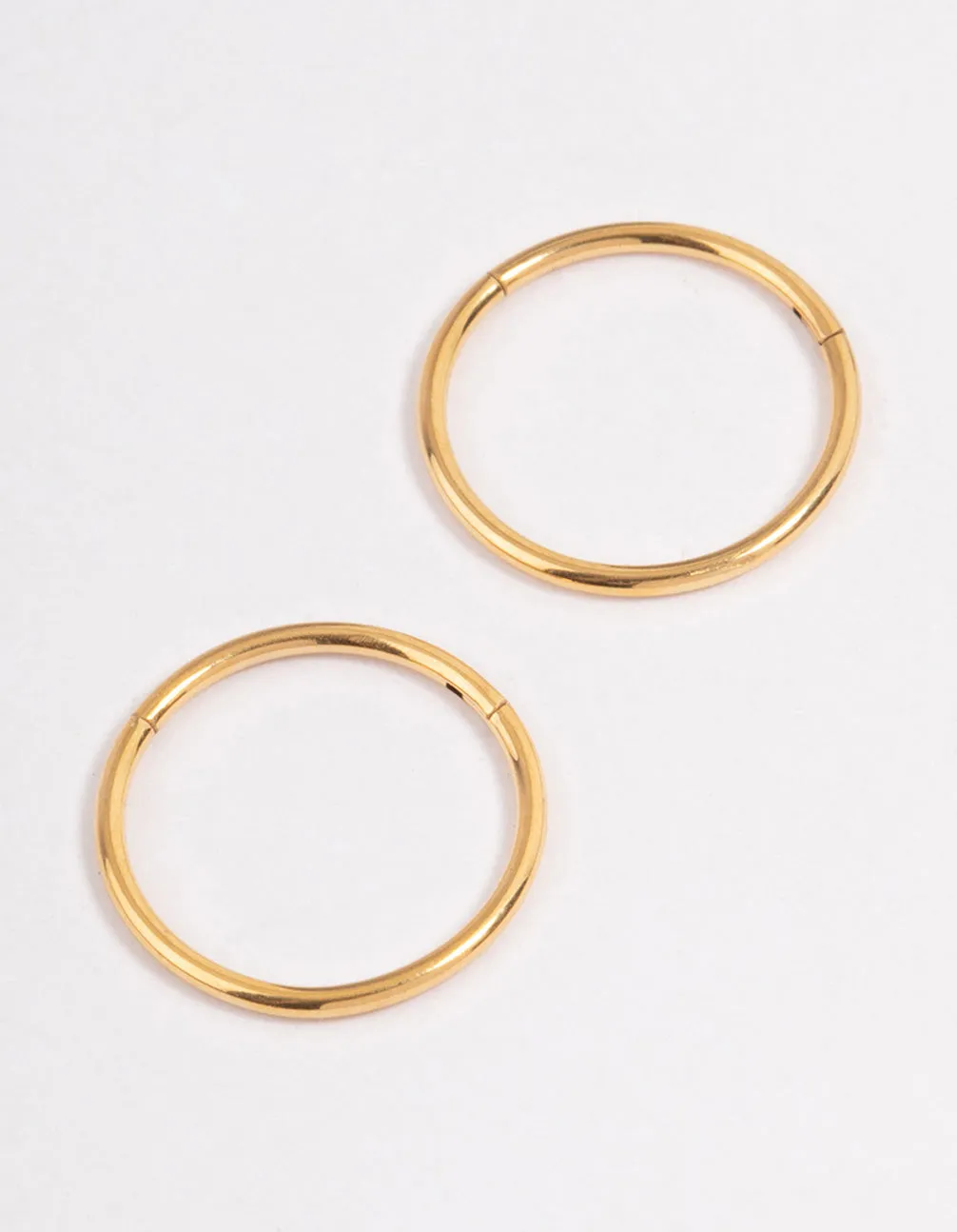 Gold Plated Surgical Steel Fine Sleeper Earrings 10mm Lustrous Accessory Charming Adornment