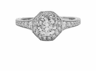ANTIQUE STYLE DIAMOND HALO RING WITH 1.02CT TW Seasonal Shine Impeccable Finish