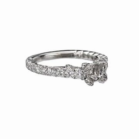 Radiant Jewelry Look Layered Edge Ring/Semi-mount