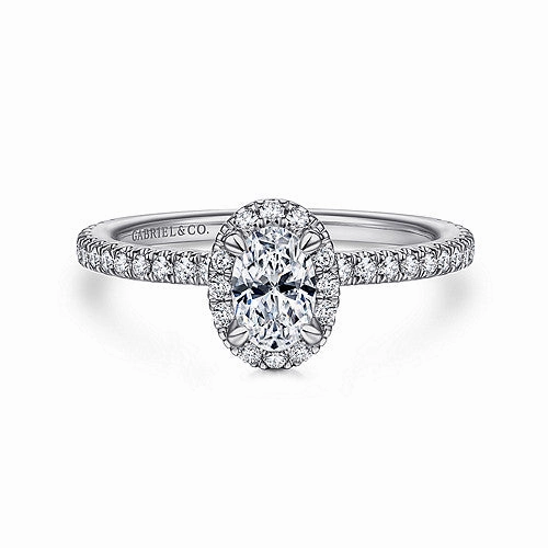DIAMOND OVAL HALO SEMI-MOUNT Layered Glow