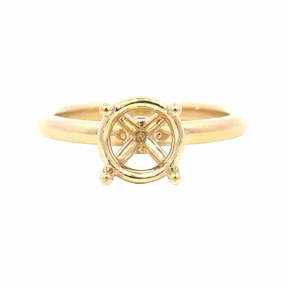 14ky 2ct Round Solitaire Semi-Mount Signature Highlight