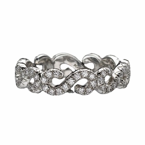 "S" MOTIF DIAMOND BAND Versatile Shine High Style