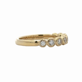 Lightweight Glam Yellow Gold Diamond Anniversaray Band