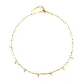 Color Drops Choker Knotted Piece