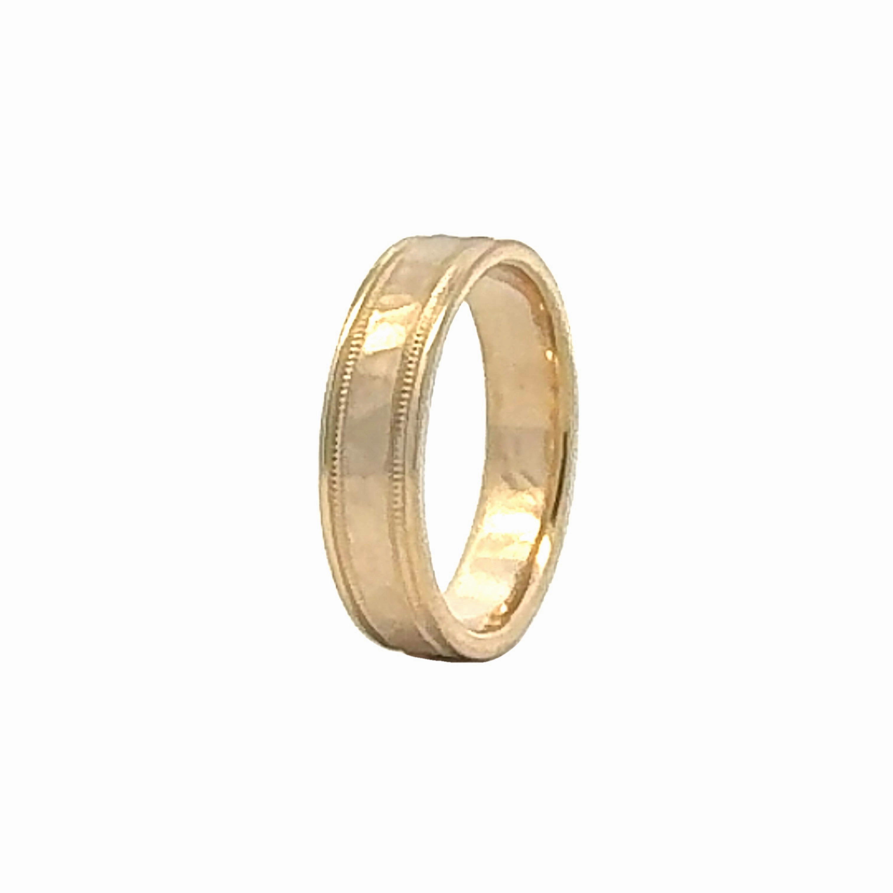 Comfort Fit Satin Ring Romantic Edge Textured Accent