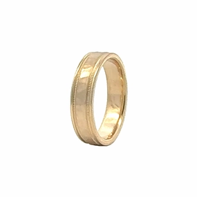 Comfort Fit Satin Ring Romantic Edge Textured Accent