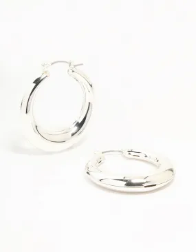 Adorable Jewelry Silver Clean Hoop Earrings