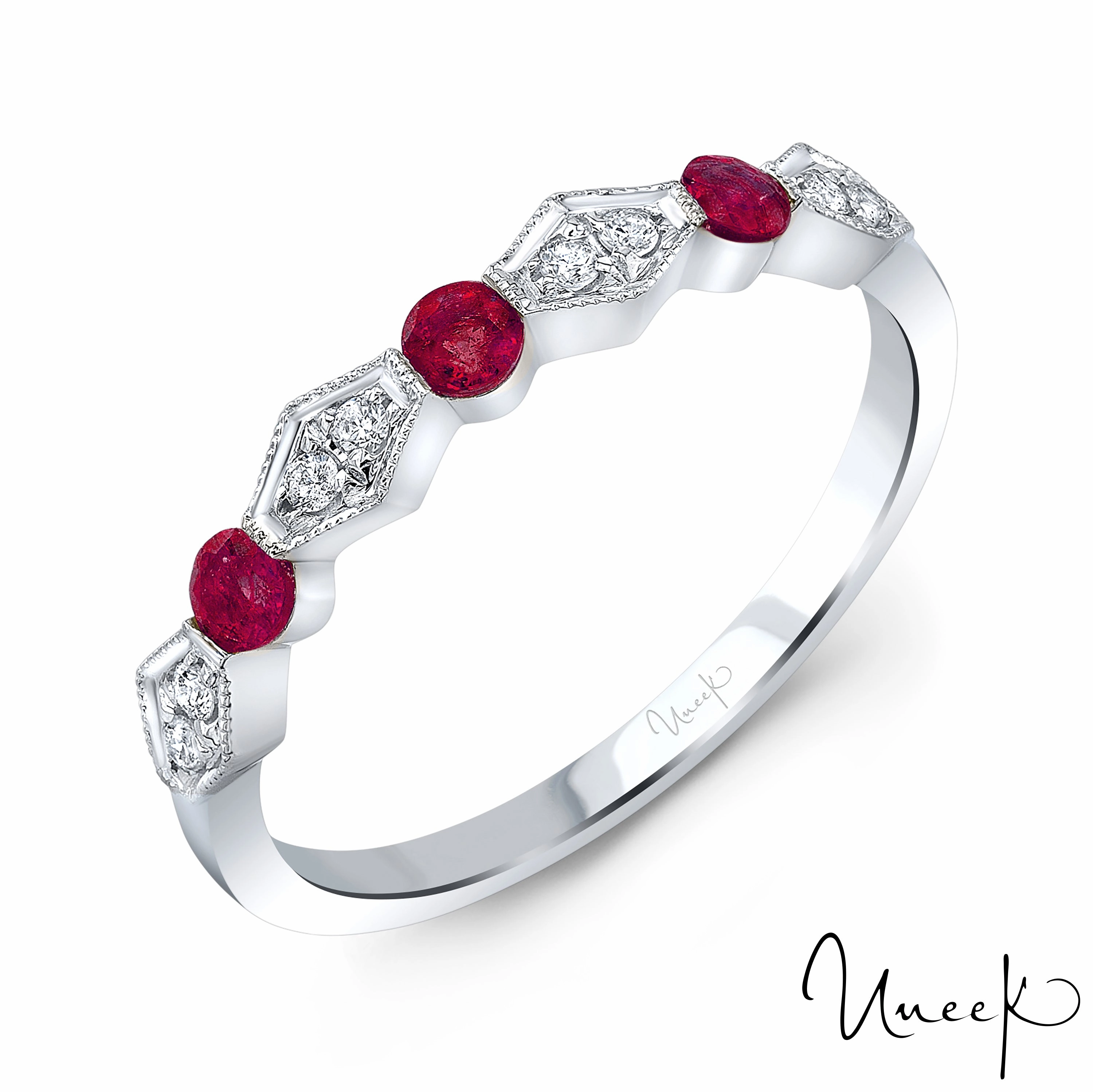 Timeless Treasures RUBY AND DIAMOND STACKABLE BAND