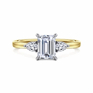 Glamorous Gem 14k two-tone Three Stone Diamond Engagement Ring (1.31cttw)