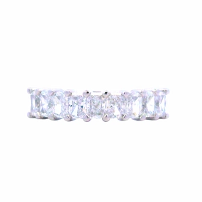 Platinum 1.43 Carat Total Weight Radiant Diamond Anniversary Band Soft Edge