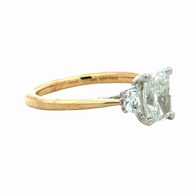 14K Yellow/White Gold 3-Stone Ring Autumn Accent