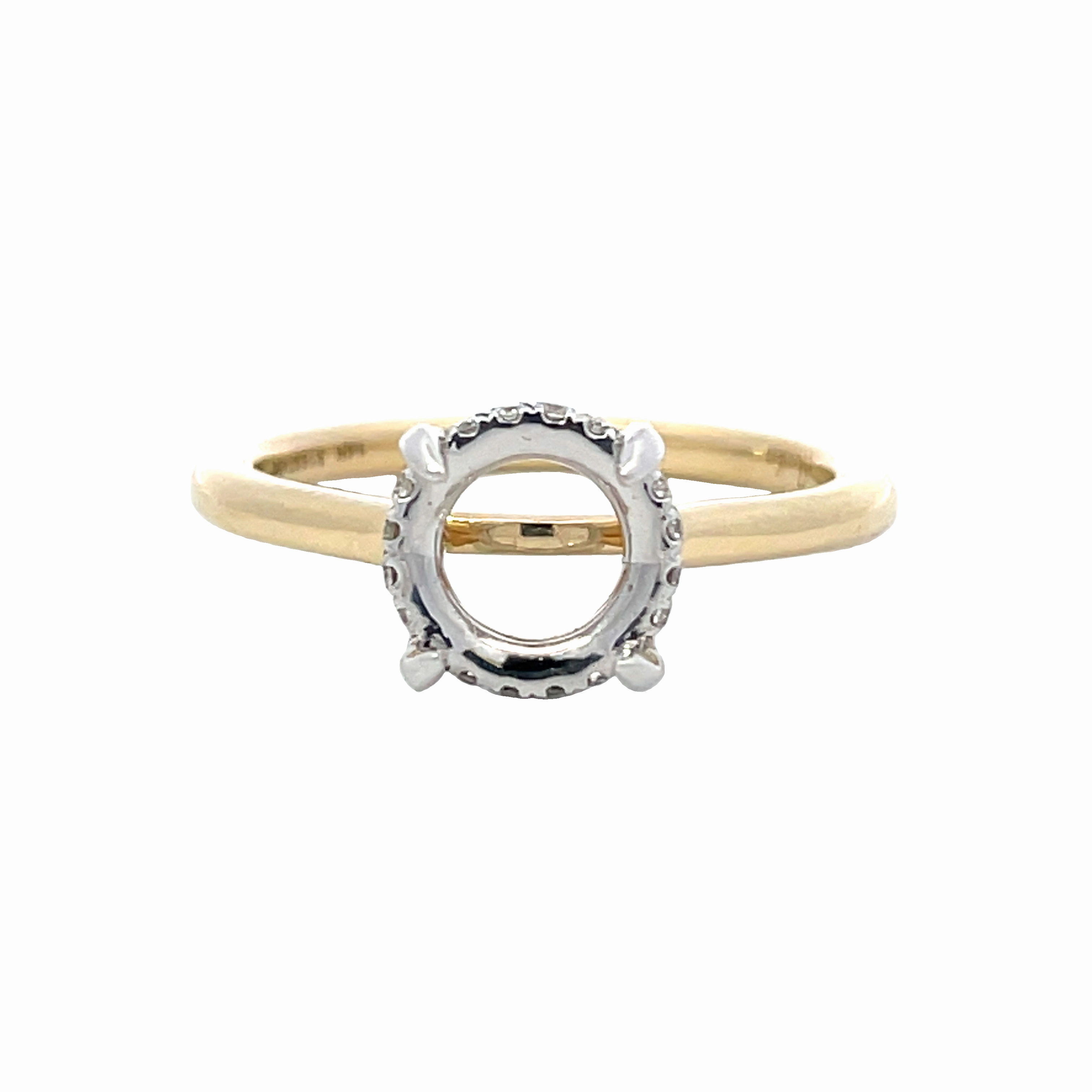 DIAMOND HIDDEN HALO SEMI MOUNT Zoom Focus Impeccable Highlight