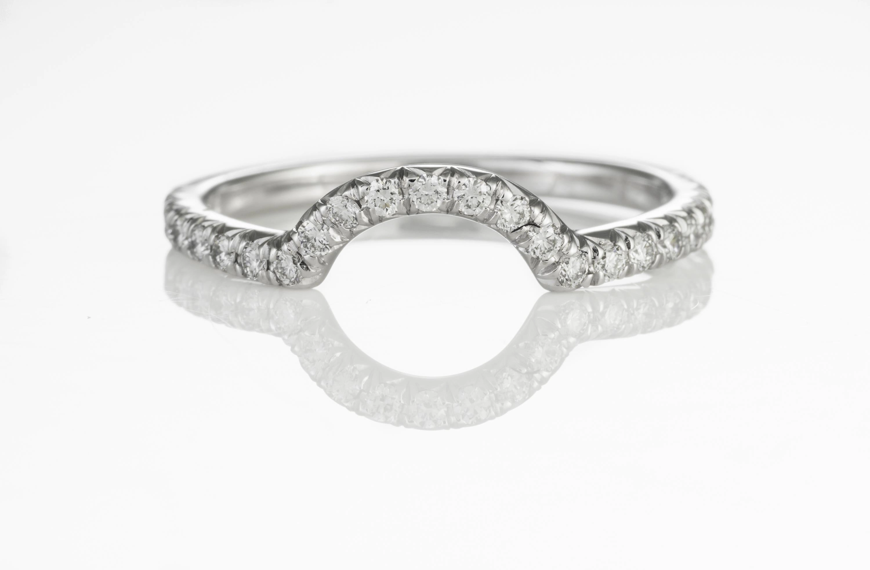 Curved French Pave band 0.28cttw Lively Feature Heritage Style