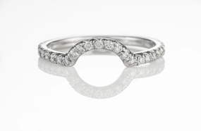 Curved French Pave band 0.28cttw Lively Feature Heritage Style