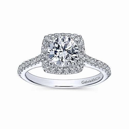CUSHION HALO DIAMOND SEMI-MOUNT Gift Ready Vibrant Look