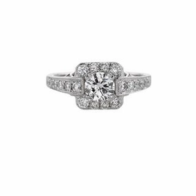 Unique Shine CUSHION SHAPE DIAMOND HALO RING 1.07CT TW