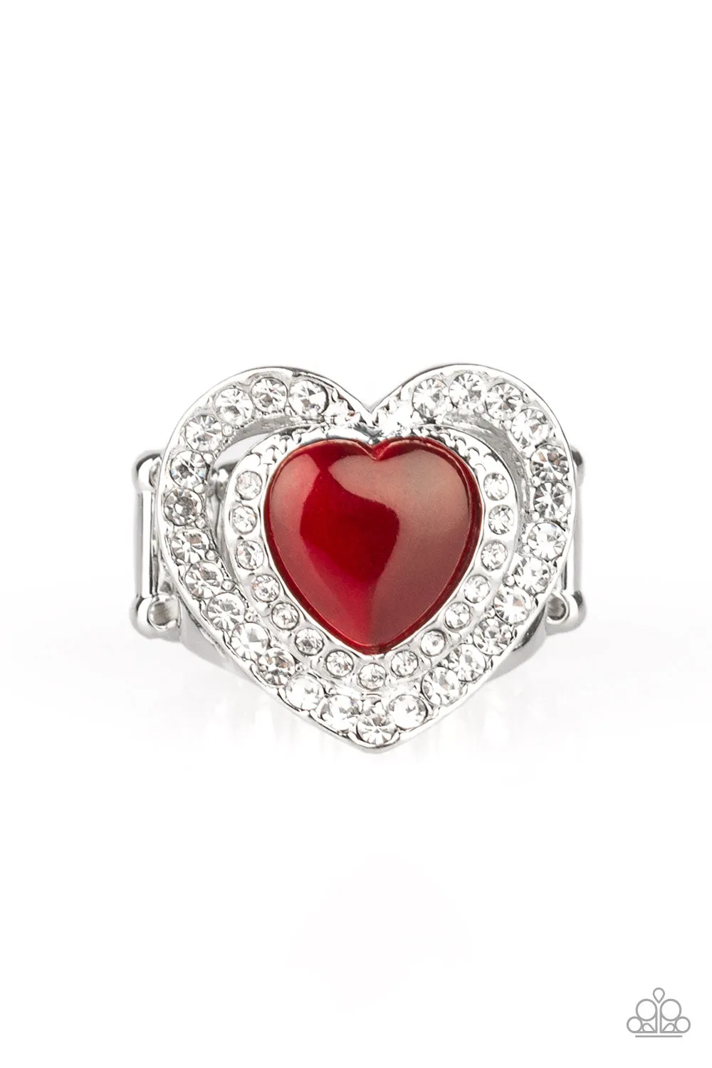 Paparazzi Accessories ? What The Heart Wants - Red Ring?Flat Rate Ship $4.50? Delicate Accessory
