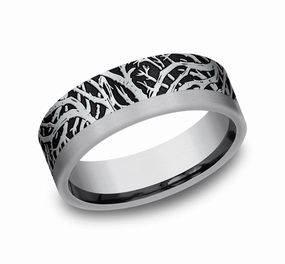 Gents Tantalum/14KW Band Fresh Accent