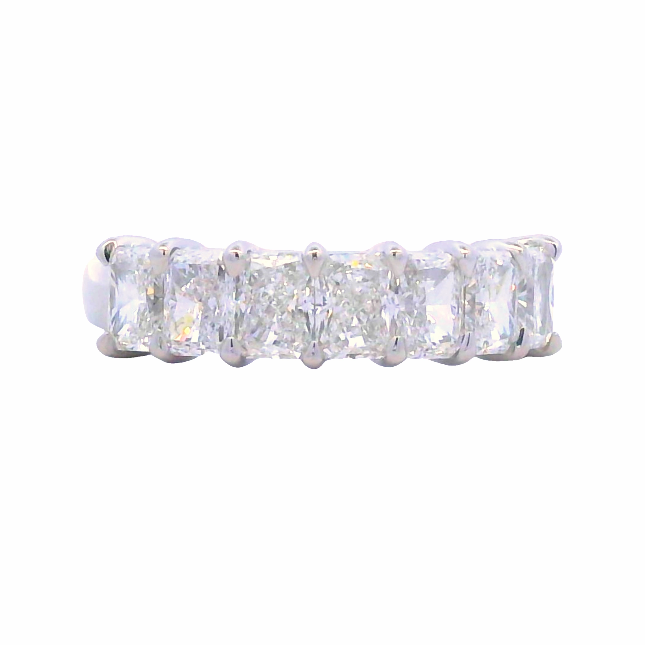 Timeless Design Shining Detail Platinum Radiant Diamond Anniversary Band - 2.14 Carats Total Weight
