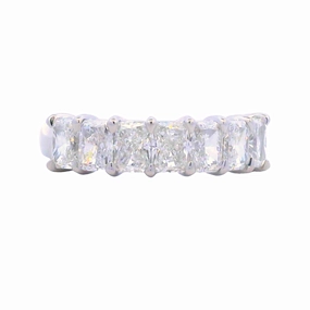 Timeless Design Shining Detail Platinum Radiant Diamond Anniversary Band - 2.14 Carats Total Weight