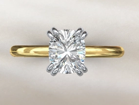 14KYW Hidden Halo Cusion Diamond Engagement Ring Pretty Touch Luxury Mood