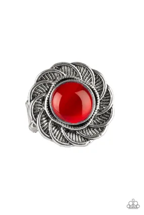Stylish Keepsake Exclusive Craft Paparazzi Accessories ? Gardenia Glow - Red Ring?Flat Rate Ship $4.50?