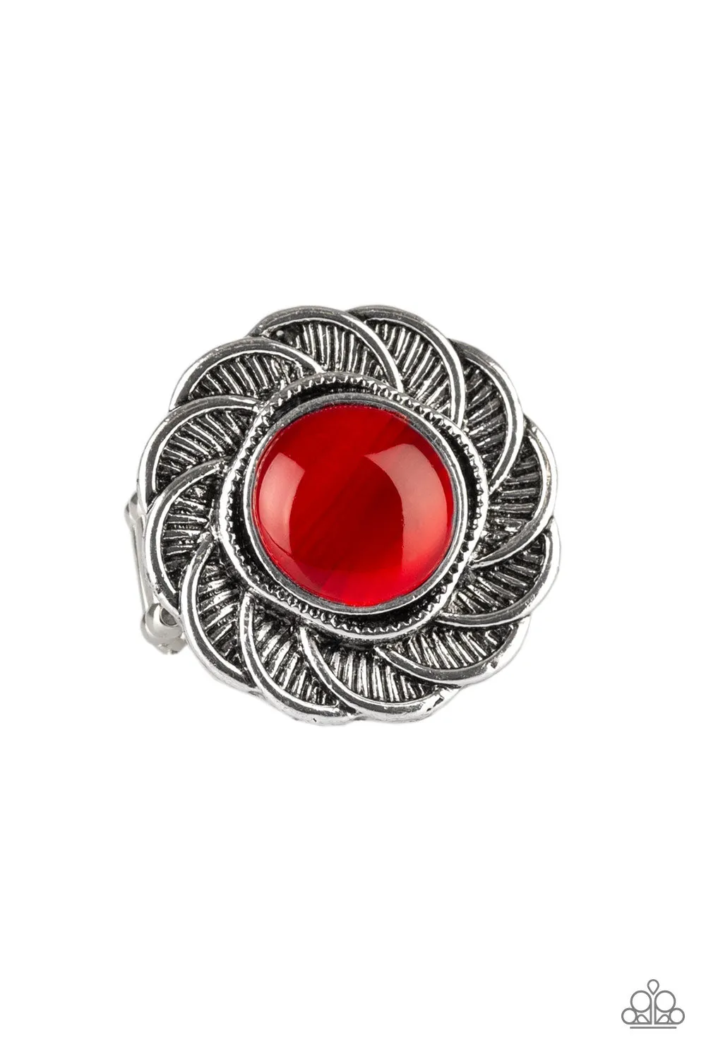 Stylish Keepsake Exclusive Craft Paparazzi Accessories ? Gardenia Glow - Red Ring?Flat Rate Ship $4.50?