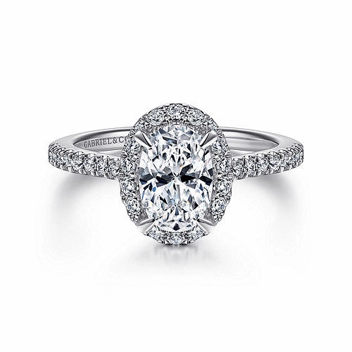 DIAMOND OVAL HALO SEMI-MOUNT Unique Design