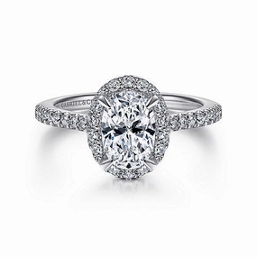 DIAMOND OVAL HALO SEMI-MOUNT Unique Design