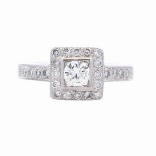 SQUARE HALO DIAMOND RING Festival Outfit Perfect Accessory
