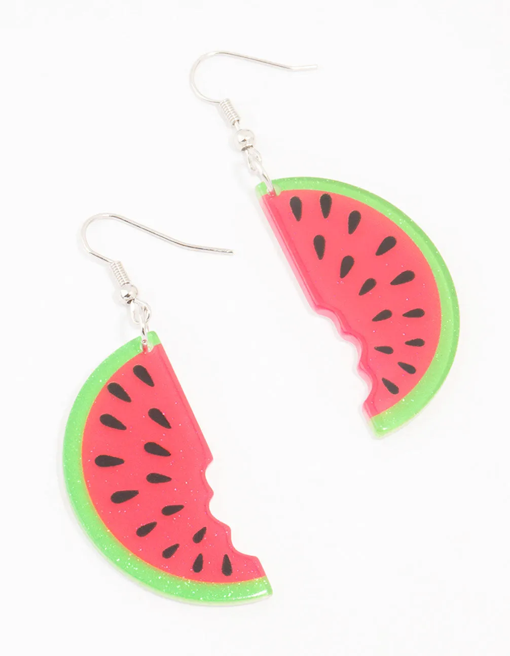 Dull Accent Casual Jewelry Acrylic Watermelon Drop Earrings